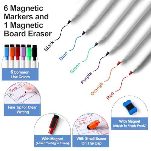 3 Pack Dry Erase Magnetic Calendar for Refrigerator - Monthly & Weekly & Daily Planner Magnet Whiteboard for Fridge Wall - Shopping, Meal/Menu, to Do List, Family Schedule Planning Board (9CO-3RIZH)