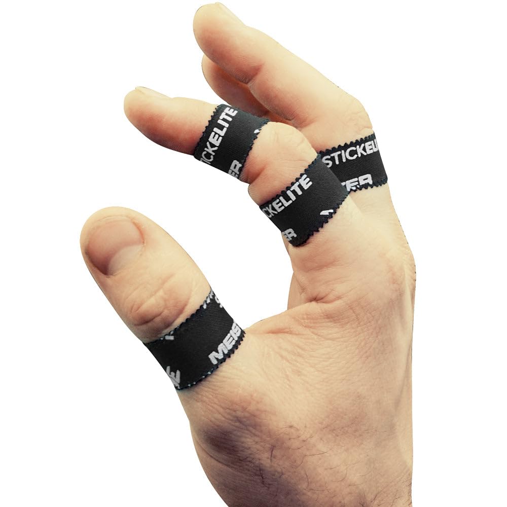 Meister StickElite Professional Porous Athletic Tape for Fingers & Toes - 15yd x 1/2" - Black - 2 Rolls"