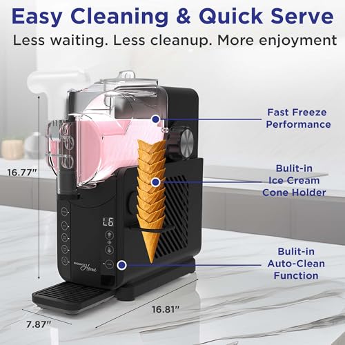 Magnavox Home, Ice Cream & Frozen Slush Drink Maker, Onyx (34OZ IceCream or 57OZ Slush at a Time)