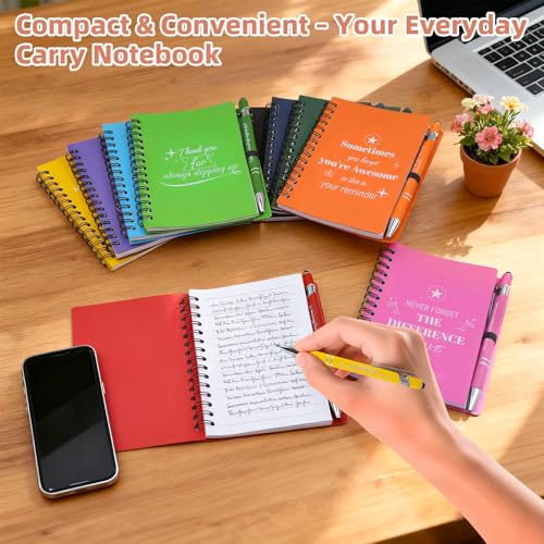 40 Sets/80 Pcs Employee Appreciation Gifts Bulk, Inspirational Notebooks with Motivational Pens for Staff, Thank You Gifts for Coworkers, Teachers,Team ,Nurse, DSP, Housekeeping, Office, School