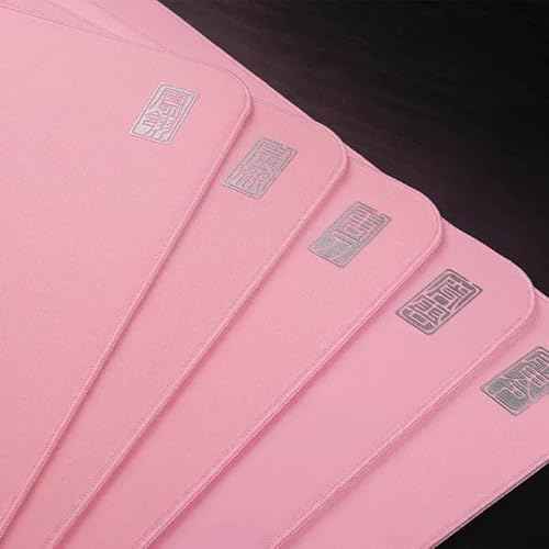 ESPTIGER Mouse Pads Shan Hai Series Kun LUN (480 x 400 x 4mm) Standard Size SlimFlex Base Delicate Random Jacquard Weave Fabric Large Cloth Gaming Mousepad ? Pink