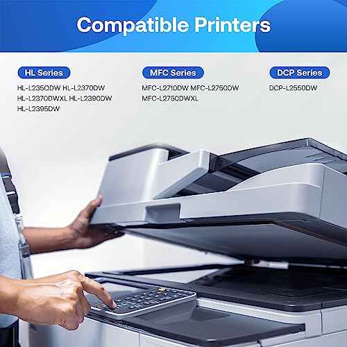 Compatible Toner Cartridge Replacement for Brother TN760 TN-760 TN730 with HL-L2350DW HL-L2370DW MFC-L2750DW DCP-L2550DW Printer (Black 4 Pack)