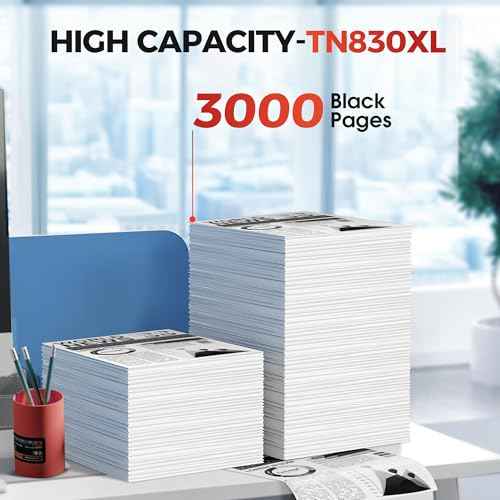 TN830XL TN830 Toner Cartridges - Replacement Compatible for Brother TN830 TN-830 TN830XL Compatible with HL-L2460DW DCP-L2640DW HL-L2405W HL-L2400D HL-L2480DW MFC-L2820DW Printer (1 Black)