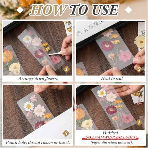 376 Pcs DIY Bookmark Making Kit, 150 Bookmark Laminating Pouches Bulk with 150 Tassels and Puncher DIY Projects Party Favor Gift for Reading Women Book Lovers(2 x 6 Inch,Retro Color)
