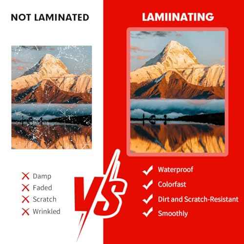 Laminating Sheets, 300 Pack Clear Thermal Laminating Plastic Paper Laminator Sheets, 9 x 11.5-Inch, 3mil, Ideal Office or School Supplies