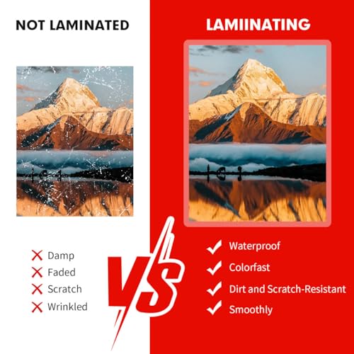 Laminating Sheets, 200 Pack Clear Thermal Laminating Plastic Paper Laminator Sheets, 9 x 11.5-Inch, 5mil, Ideal Office or School Supplies