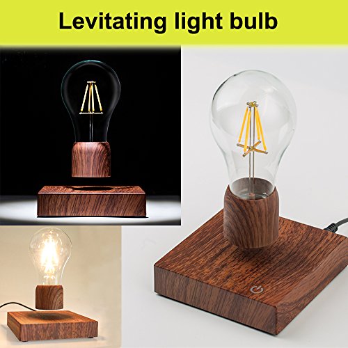 VGAzer Magnetic Levitating Floating Wireless LED Light Bulb Desk Lampfor Unique Gifts, Room Decor, Night Light, Home Office Decor