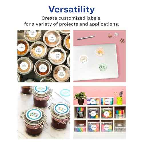 Avery Matte White Removable Round Labels, Sure Feed Technology, Print-to-The-Edge, 3" Diameter, 300 Removable Labels, Laser/Inkjet Printable