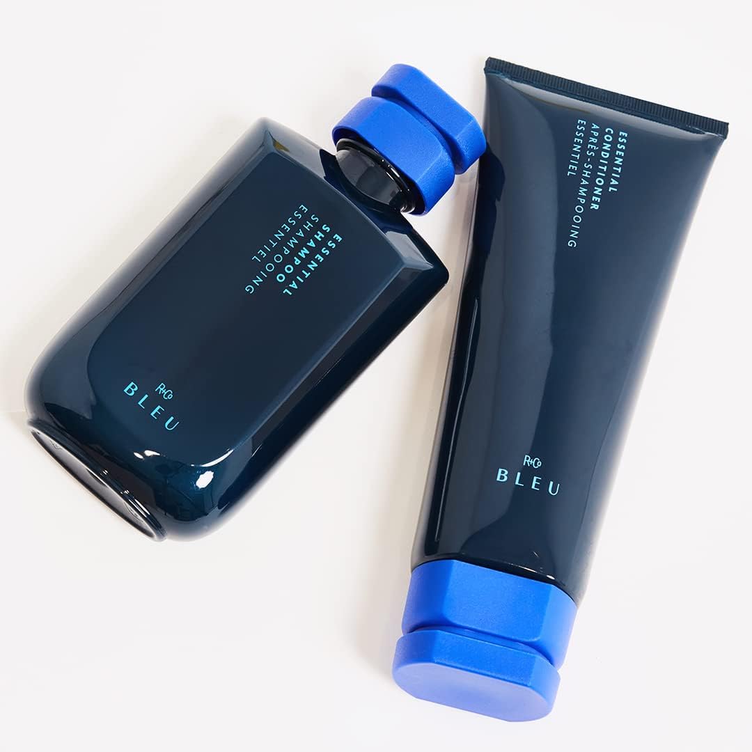 R+Co BLEU Essential Shampoo – Gently Cleanses, Delivers Hydration, Adds Glossy Shine, Provides UVA, UVB, and Antioxidant Protection for Healthy Hair, 8.5 oz