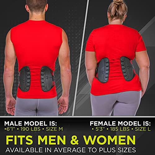 BraceAbility Spine Sport Back Brace - Athletic Men's and Women's Workout Lumbar Corset for Exercising, Running, Golfing, Driving, Fishing, Active Nurses and Police Work (Small)