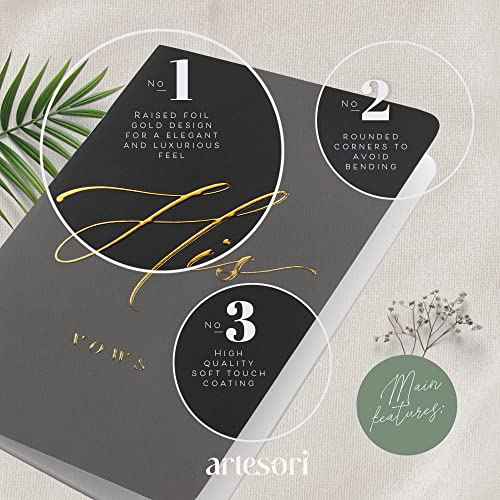 ARTESORI Wedding Vow Books His & Hers - Wedding Registry Gifts Ideas for Bride & Groom, Vow Books for Wedding - Soft-Touch, Gold-Foiled, 28 Lined Pages Vow Book for Her & Him [Ivory & Terracotta]