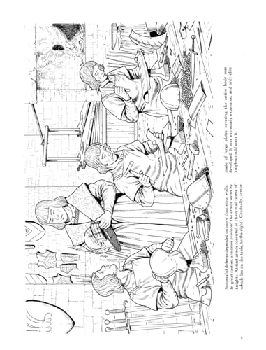 Life in a Medieval Castle and Village Coloring Book (Dover World History Coloring Books)