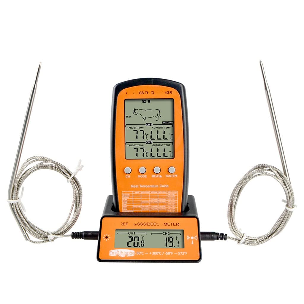 BERHUTJ Probe Digital Oven Thermometer Meat Barbecue BBQ Cooking Kitchen Timer