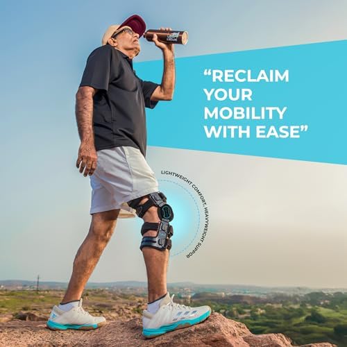 Z1 K6 Hinged Unloader Metal Knee Brace for Men and Women - Knee Support for ACL, MCL, LCL, PCL, Sport Injuries, Mild Osteoarthritis, Meniscus Tears - Ideal for Running & Daily Activities (S9)