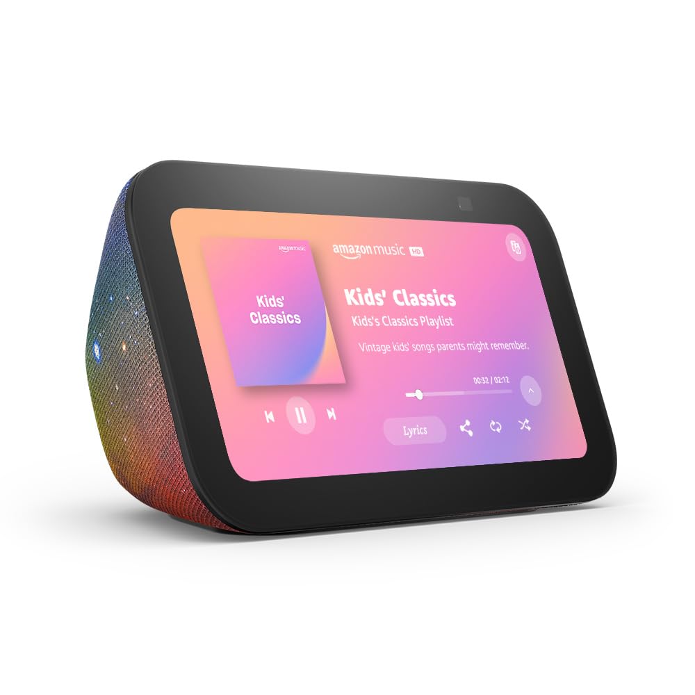 Amazon Echo Show 5 Kids, Designed for kids, with parental controls, Includes 1 year of Amazon Kids+, Galaxy