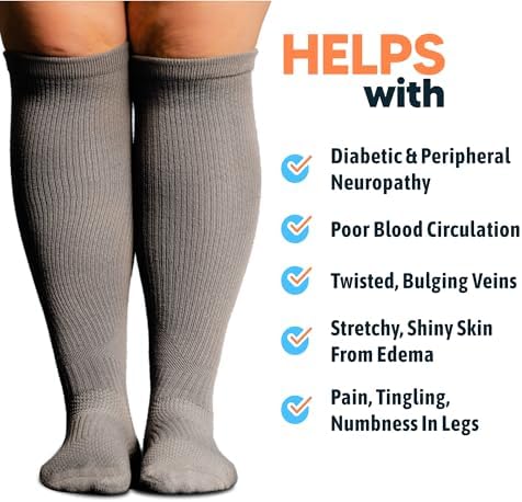 Viasox Compression Socks for Women and Men, Knee High Socks 12-15 mmhg Circulation Support for Flight, Travel