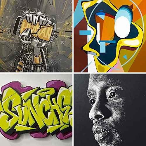 Molotow One4All 127HS Acrylic Marker Basic Set 1 (2.0 mm Line Width, High Coverage and Permanent, Quick Drying, Refillable, for Almost All Surfaces) Pack of 6 Assorted