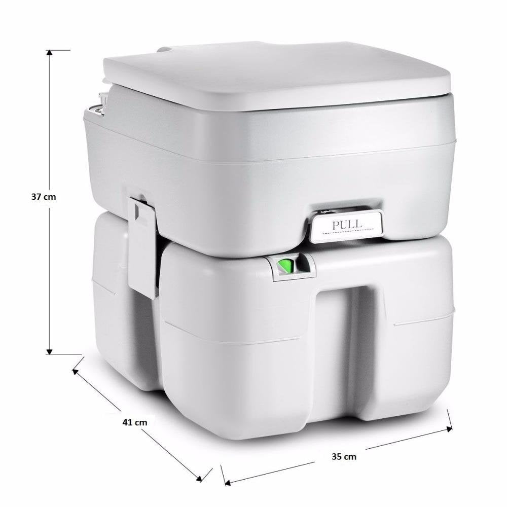 SereneLife SLCASN25 Portable Camping Sink w/Towel Holder & Soap Dispenser-30L Water Capacity & Portable Toilet with Carry Bag – Indoor Outdoor Toilet with CHH Piston Pump