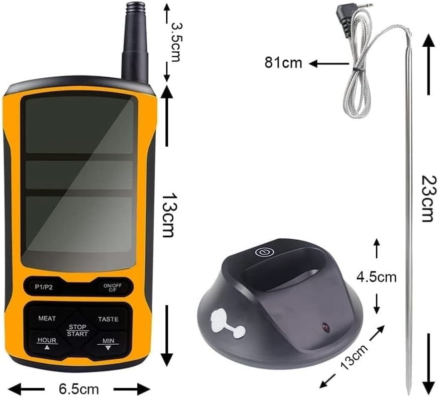 Meat Thermometer, Kitchen Thermometer, Digital Grill Oven Thermometer, Meat, Food, Cooking Grill Probe, Timer, Temperature Alarm