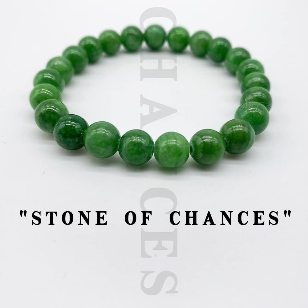 Green Jade Bracelets for Couples | 8mm & 10mm Beads Natural Chakra Crystal Jewelry for Meditation | Love and, Come with Box & Beading Tool