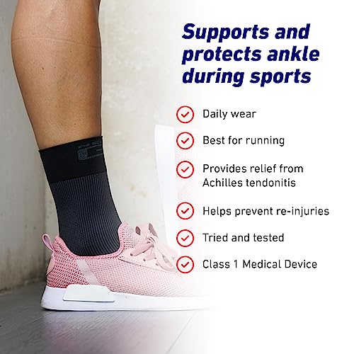 Neo-G Airflow Ankle Compression Sleeve - Sports, Daily Wear - Compression Ankle Brace, Tendonitis Support, Compression Ankle Support for Weak Ankles and Joint Pain - Airflow - S - Black