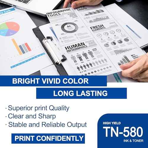 1 Pack TN580 TN-580 Black Toner Cartridge Compatible TN580 Replacement for Brother HL-5240 5250DN/DNT 5270DN 5280DW MFC-8370 8460N 8470DN 8480DN 8660DN 8670DN 8690DN 8860DN DCP-8060 8065DN Printe