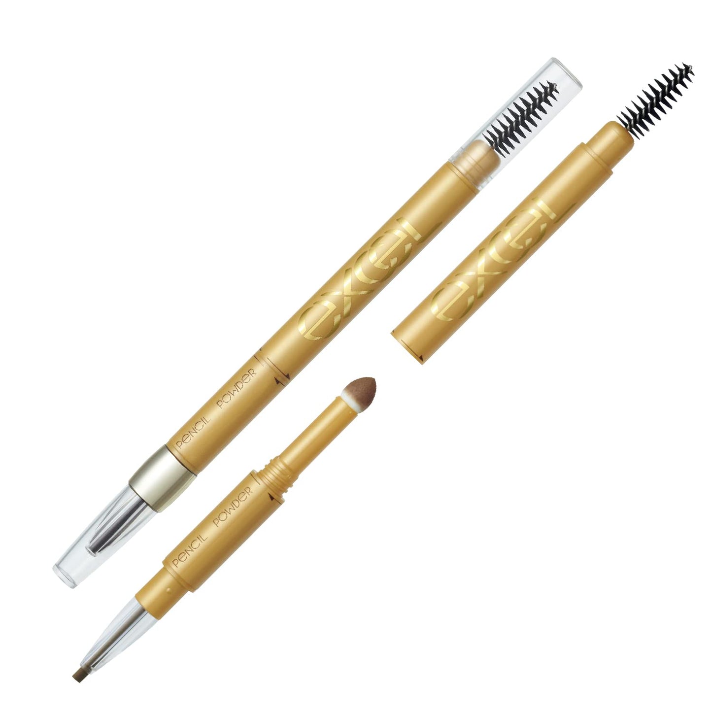 EXCEL Powder & Pencil Eyebrow PD11 Apricot Brown