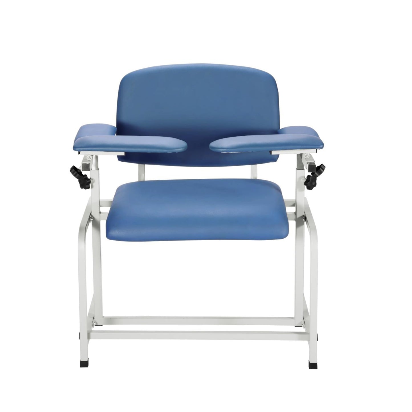 VivaComfort Blue Bariatric Wide Padded Blood Drawing Chair, Phlebotomy Chair with Adjustable Armrest, 35" H x 18" L x 29"W, Blood Draw Chair, Medical Chair, Great for Mommy and Me