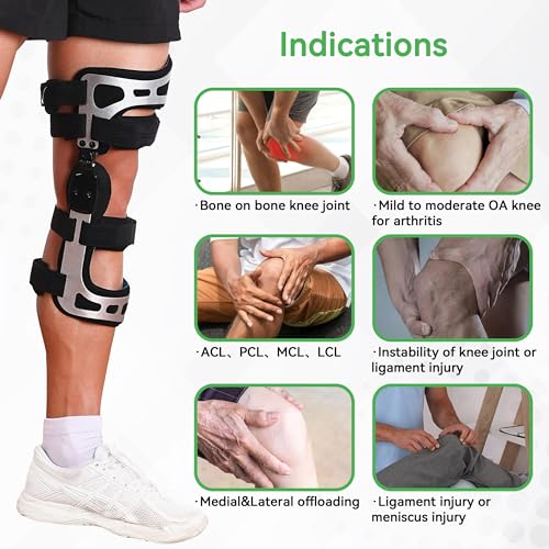 Orthomen OA Unloader Knee Brace, for Mild to Severe Osteoarthritis, Bone-on-Bone Pain Relief with Dual Unloading, Fit Medial & Lateral Stability Ideal for Men and Women (M-Right)