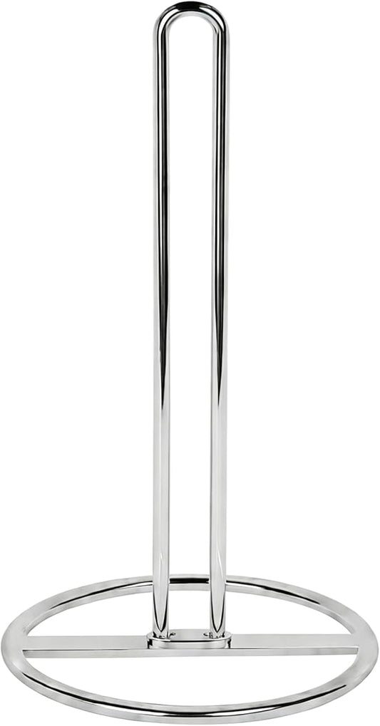 Paper Towel Holder Countertop, OBODING, Kitchen Paper Towel Stand Holder for Kitchen Organization and Storage, Paper Towel Holders for Standard and Large Size Rolls (Silver)