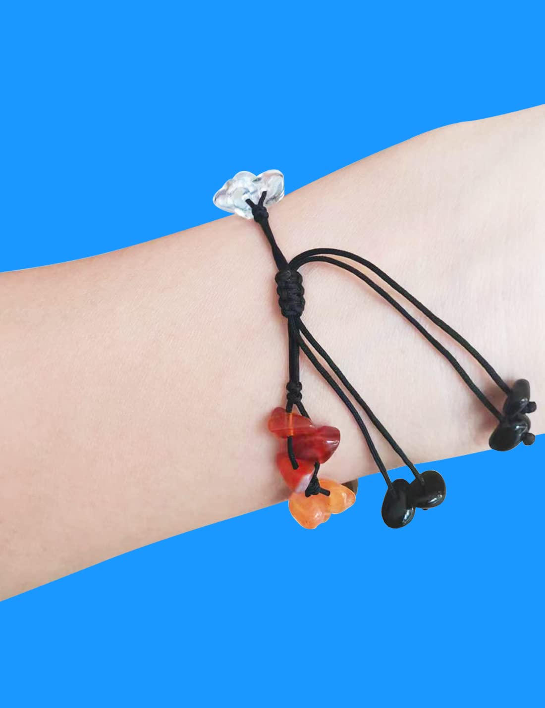 ASFUSS Handmade Natural Gemstones Bracelet 7 Chakras Healing Crystals Bracelet Yoga Stone Beads Bracelets Meditation Bangle for Womens Mens