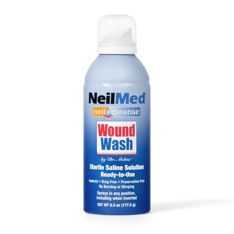 NeilMed Cleanse Sterile Saline Wound Wash, 6.3 Ounce