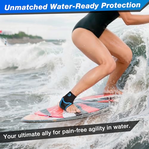 Nvorliy AquaSkin Pro Ankle Brace, Quick-Dry & Chlorine-Resistant Ankle Sleeve for Swimming, Surfing, Diving, Paddle Boarding & Aquatic Recovery–Ultra-Thin Support for Men & Women (Right, XL)
