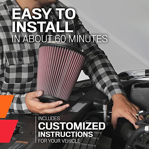 K&N Cold Air Intake System: High-Flow Air Filter, Increase Performance & Acceleration: Compatible with 2016-2021 HONDA: Civic, 63-3516