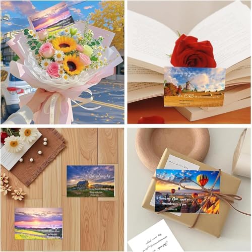 150 Pcs Religious Thinking of You Cards Bulk with Envelopes Scripture Verses Christian Greeting Blessings Cards Faith Based Inspirational 10 Designs 5.9 x 7.87 Inch Thinking of You Greeting Card with Envelopes
