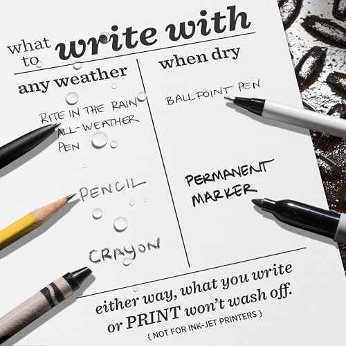 Rite In The Rain Weatherproof Copier Paper, 8.5" x 14", 20# White, 200 Sheet Pack (No. 8514)