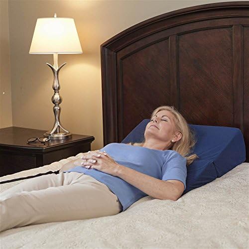 Drive Medical Folding Bed Wedge 7" Height, Foam Pillow for Sleep Apnea, Sleeping Comfort, Relaxing, Acid Reflux, Heartburn, Back Pain Relief
