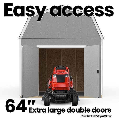 Handy Home Products Braymore 10x18 Do-It-Yourself Wooden Storage Shed with Floor Kit- Does not Include Paint or Roofing Shingles