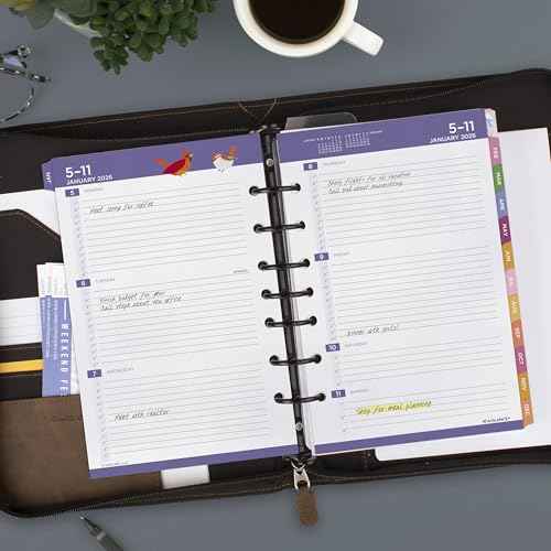 AT-A-GLANCE 2026 Planner Refill, Weekly & Monthly, 5.5" x 8.5", Size 4, Desk Size, 52122 Day-Timer, Kathy Davis (KD81-285Y-26)