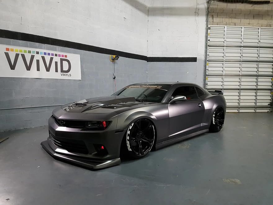 VViViD Black Satin Chrome Car Wrap 25ft x 5ft Stretch Conform Cast Vinyl DIY