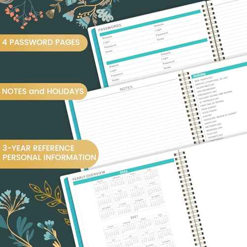 2026 Monthly Planner - 2026 Planner, Monthly Calendar 2026, Jan. 2026 - Dec. 2026, 9" x 11", 12 Month with Tabs & Pocket, Flexible Cover, Twin-Wire Binding, Thick Paper - Green