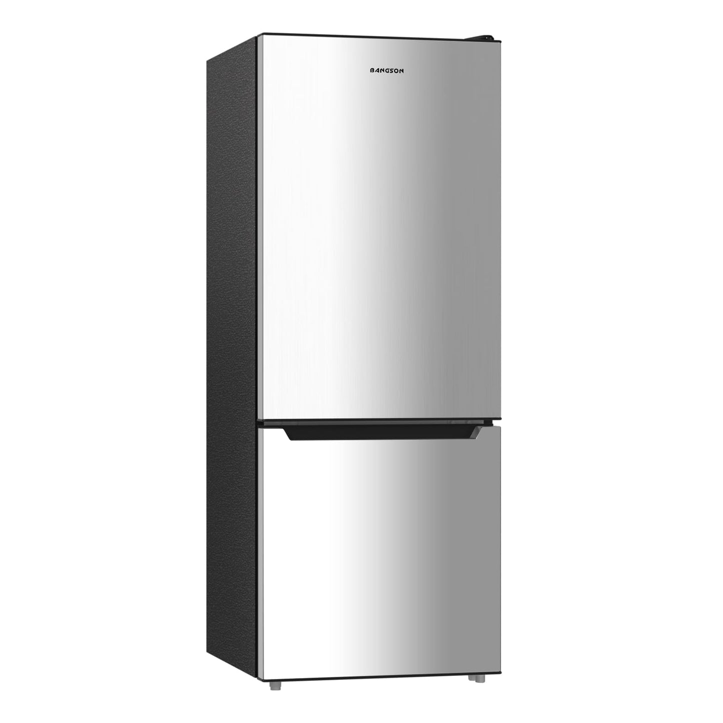BANGSON 7.1 Cu.Ft Refrigerator with Freezer, Apartment Size Fridge with Bottom Freezer, for Apartment, Office, Kitchen and Garage, Stainless Steel, Silver