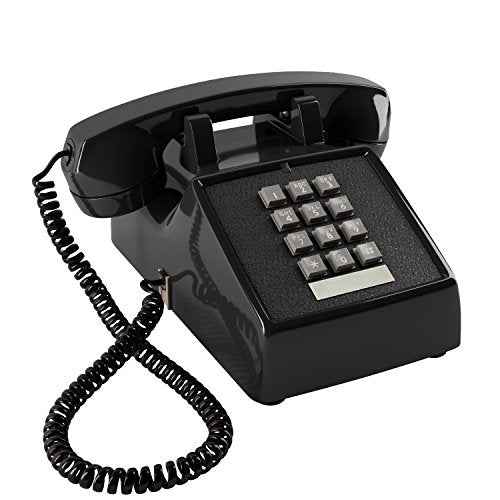Home Intuition Classic Corded Phone for Hearing Impaired Telephone for Seniors with Extra Loud Ringer, Black