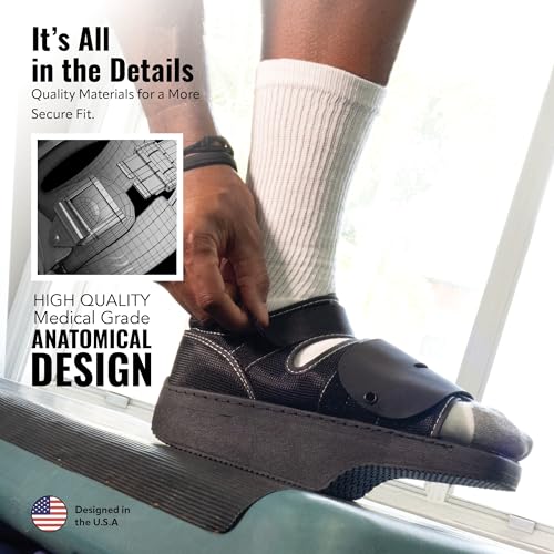 Wedge Post-Op Shoe, Medical Offloading Shoes for Toe Injuries, Surgical and Orthopedic Boot for Foot, Plantar Fasciitis, Bunion, Hammertoe, Broken Toe Support for Men and Women, Size XS