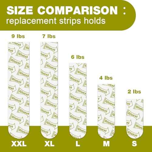 40 Small Adhesive Strip, Removable Picture Hanging Strips, Damage Free Adhesive Strip for Small Wall Hooks, Double Sided Tapes for Wall Decor, Poster Tape Frame Hanging Strips 0.79in¡¿1.85in