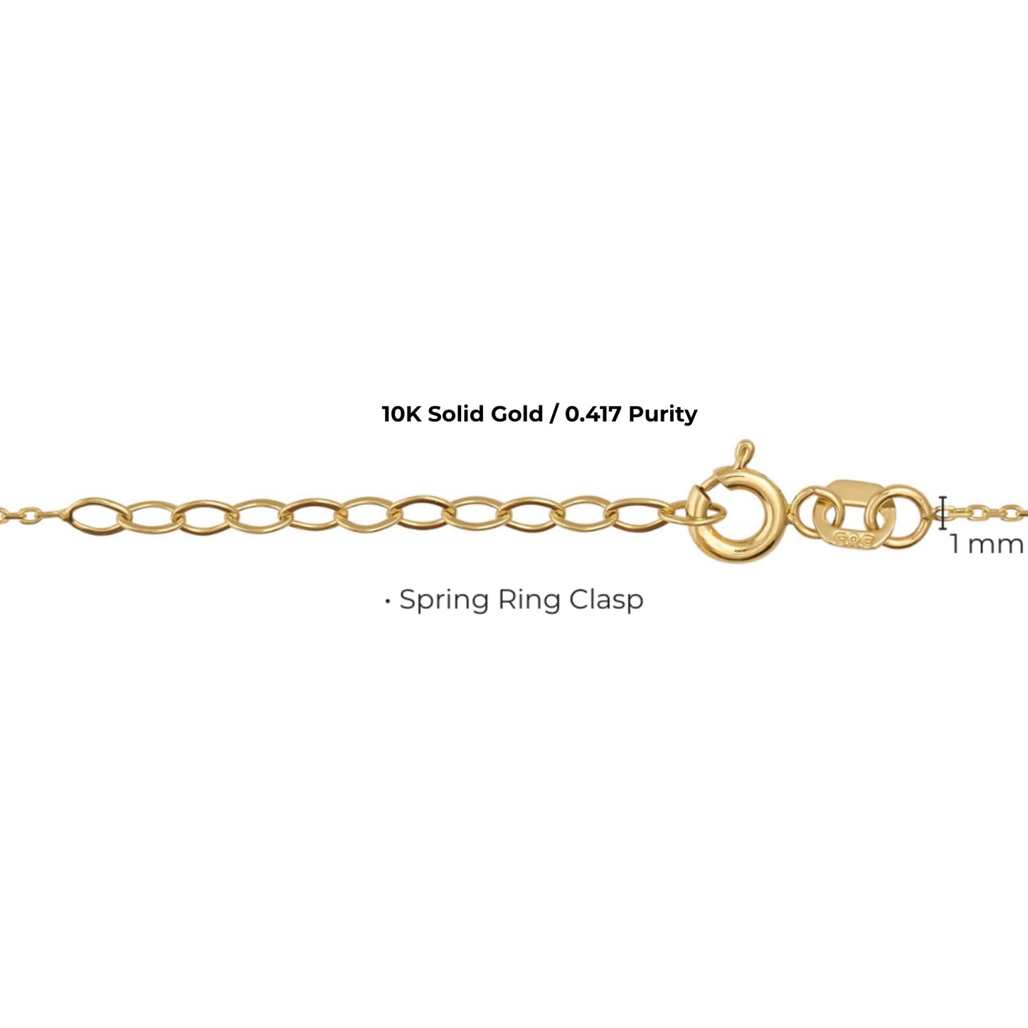 Golden Planet 10K Solid Gold Bezel Set Circle Cubic Zirconia CZ Solitaire Necklace | Elegant Dainty Halo Choker Necklace for Women - 18" Chain 45 cm