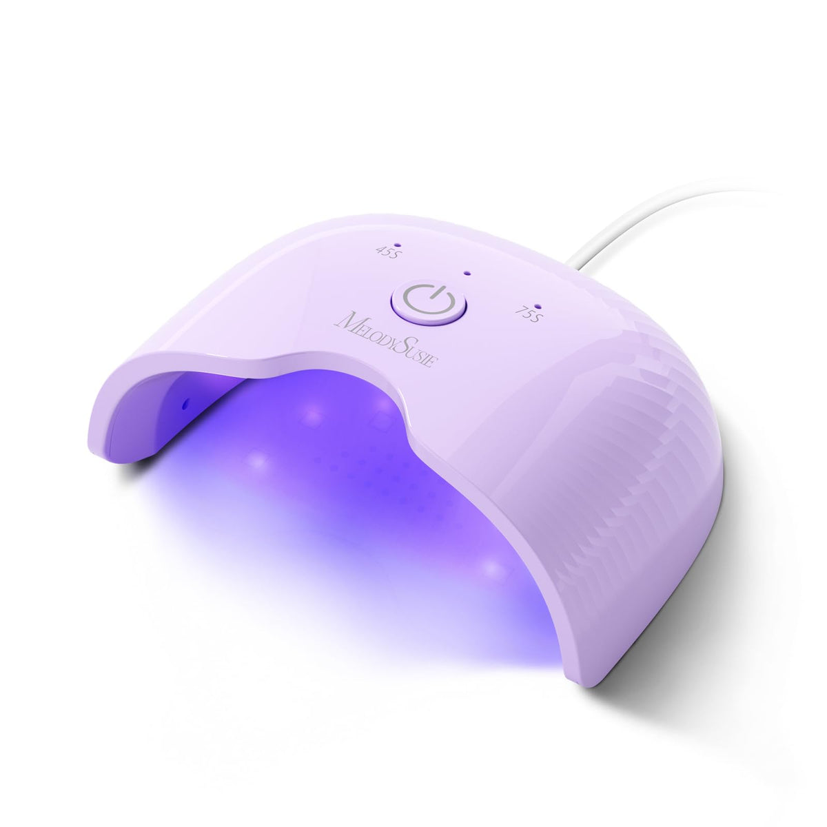 MelodySusie Mini LED UV Nail Lamp with Lightweight Design, P-ART06F Nail Dryer with Simple Button Control Cures All Soft Gels at Home, Especially Half-Cured Gel, Base Coat & Top Coat Purple