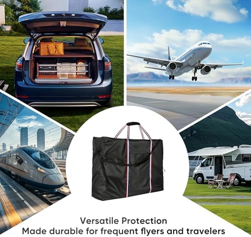 Rollator Travel Bag - Waterproof Wheelchair Bag for Folding Walker, Compact Wheelchair Transport Chair Portable Carry Case Cover for Car & Airplane TSA Traveling (34" Lx17 Wx42 H)