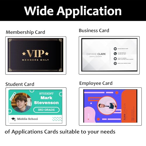 500 Pack Blank White PVC ID Cards - CR80 30 Mil Plastic Cards for Photo ID Badge Printers - Premium Blank Credit Card Compatible with Most Printers