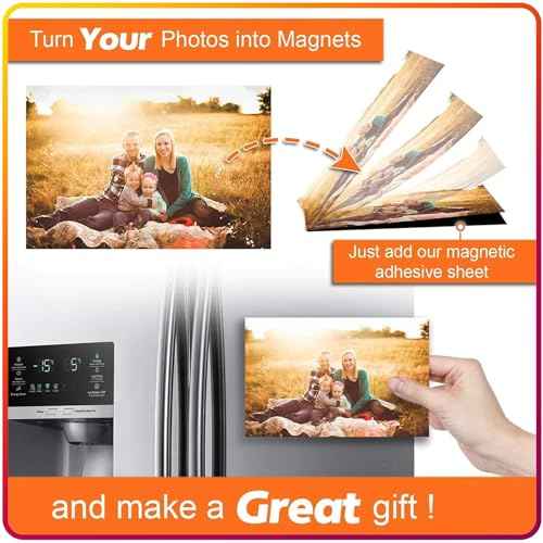 Magnetic Sheets with Adhesive Backing for Crafts, DIY. 12 Strong Craft Magnets 8.5" x 11" to Make Flexible Magnet Self Sticky Tapes, Strips, Squares, Sheet for School Classroom Board, Fridge, Photos